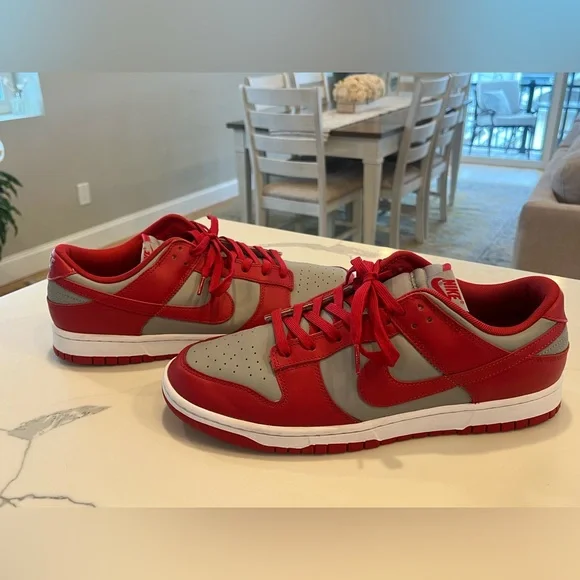 Nike UNLV Dunk Low Retro Sneakers Grey / White / Red  Men’s 11.5 - Picture 6 of 16